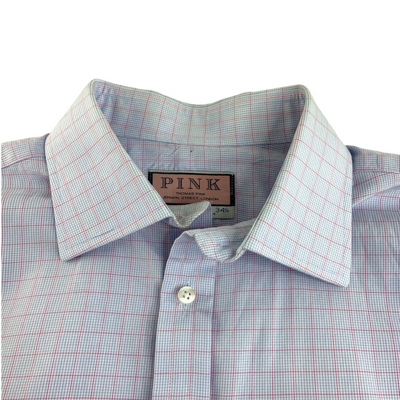 Thomas Pink Long Sleeve Button Down Dress Shirt - Picture 2 of 5